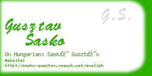 gusztav sasko business card